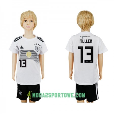 Koszulka Niemcy Muller 13 Dziecięcy Mistrzostwa Świata 2018 Domowe Stroje Piłkarskie